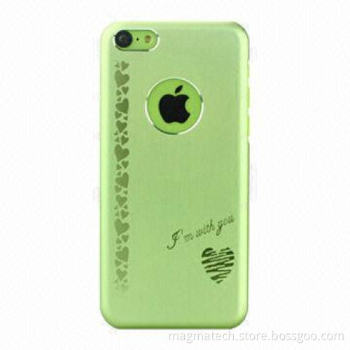 IBACKS Cameo Aluminum Case for iPhone 5C, Heart Series, Ultra-slim, Colorful, Green